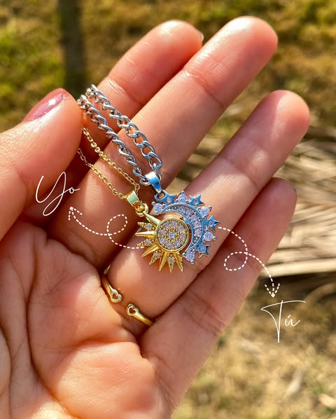 Collares Sol y Luna Eclipse Pareja