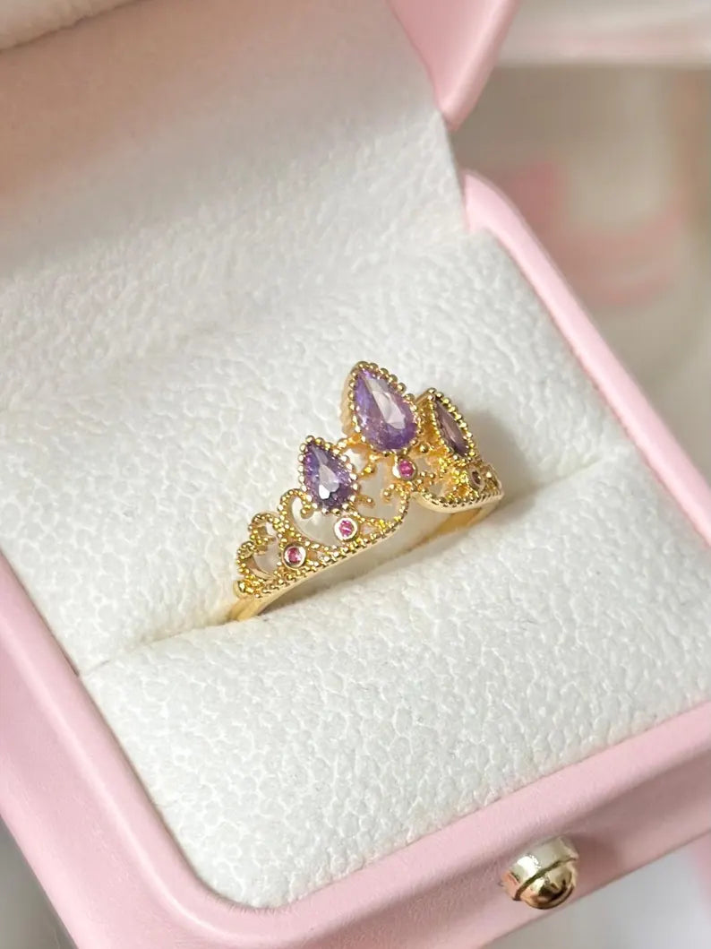Anillo Corona Princesa Rapunzel
