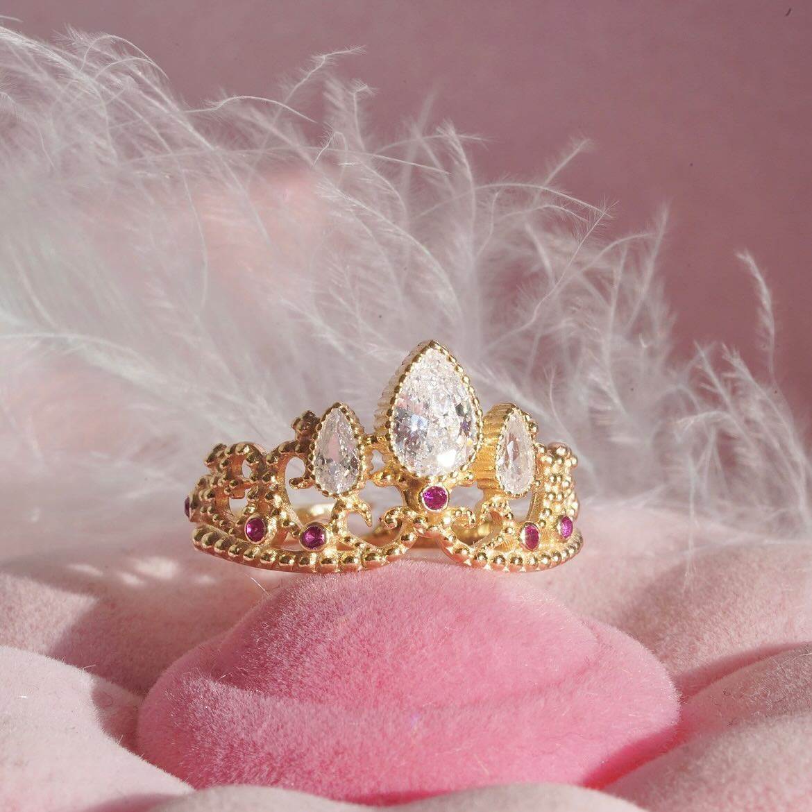 Anillo Corona Princesa Rapunzel