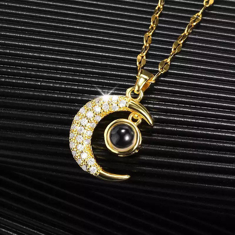 Collar Luna Te Amo en 100 Idiomas