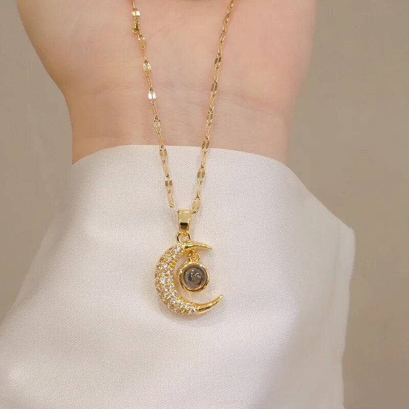 Collar Luna Te Amo en 100 Idiomas