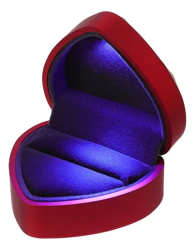 Caja de Lujo Anillo o Collar Luz Corazón