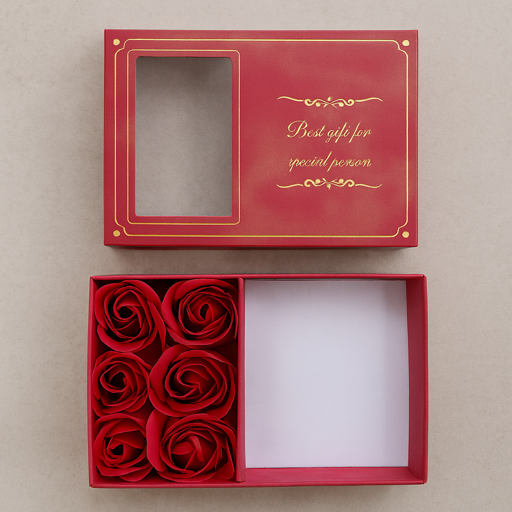 Caja de Lujo Flores Rosas Eternas
