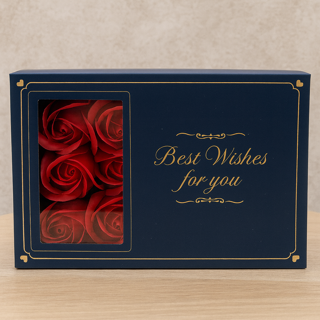 Caja de Lujo Flores Rosas Eternas