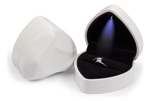 Caja de Lujo Anillo o Collar Luz Corazón